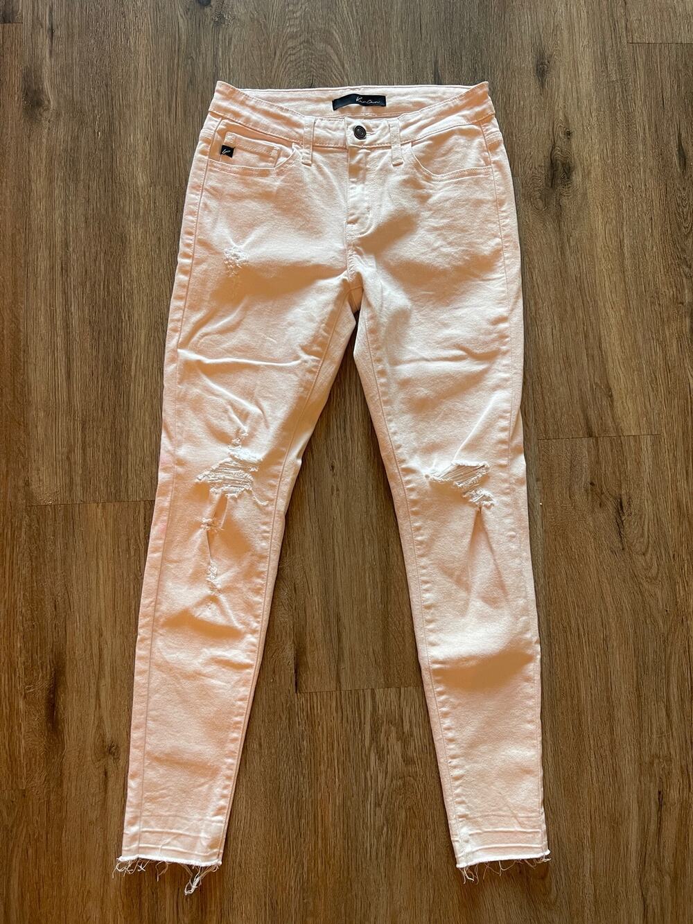 Kancan Los Angeles Distressed Light Pink Skinny Jeans Size 3